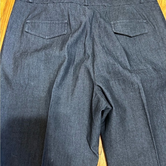 Sandro Woman's Office Casual Cotton Blend Pants Sz 10 Black/Grey Denim look - Picture 7 of 7